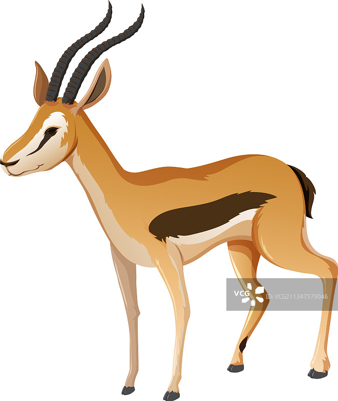 卡通小羚羊动物角色图片素材