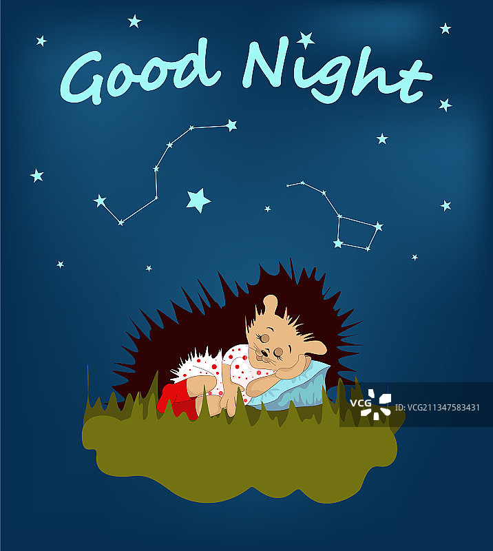 一组正在睡觉的刺猬图片素材