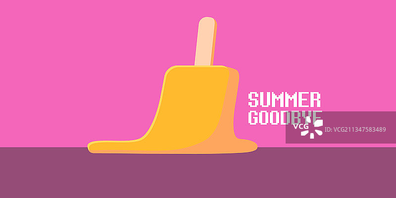 告别夏日复古概念横幅图片素材