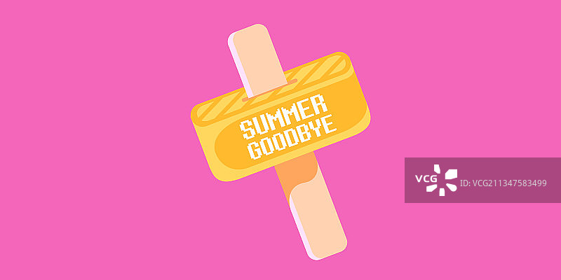 告别夏日复古概念横幅图片素材