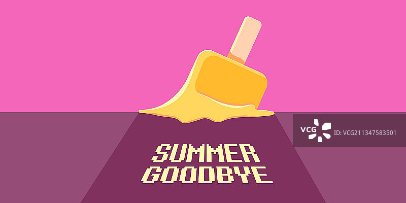 告别夏日复古概念横幅图片素材