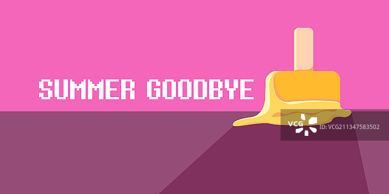 告别夏日复古概念横幅图片素材