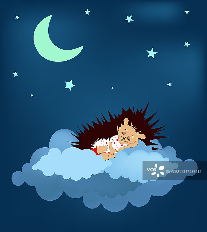 一组正在睡觉的刺猬图片素材