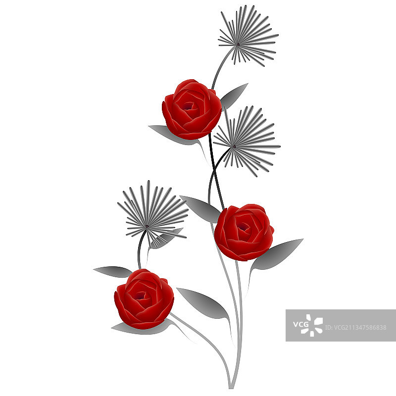 抽象玫瑰花束图片素材