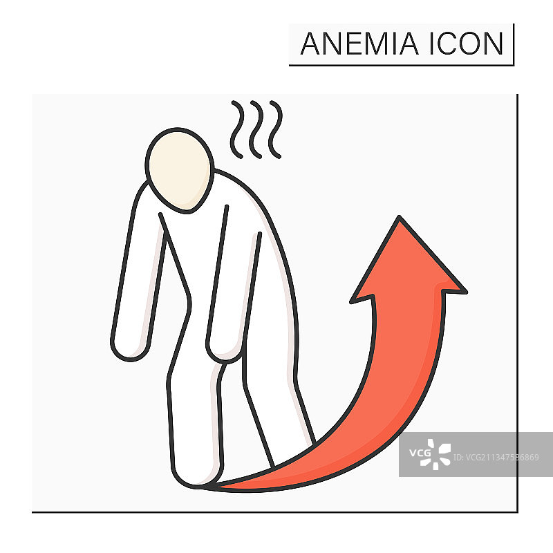 贫血彩色图标图片素材
