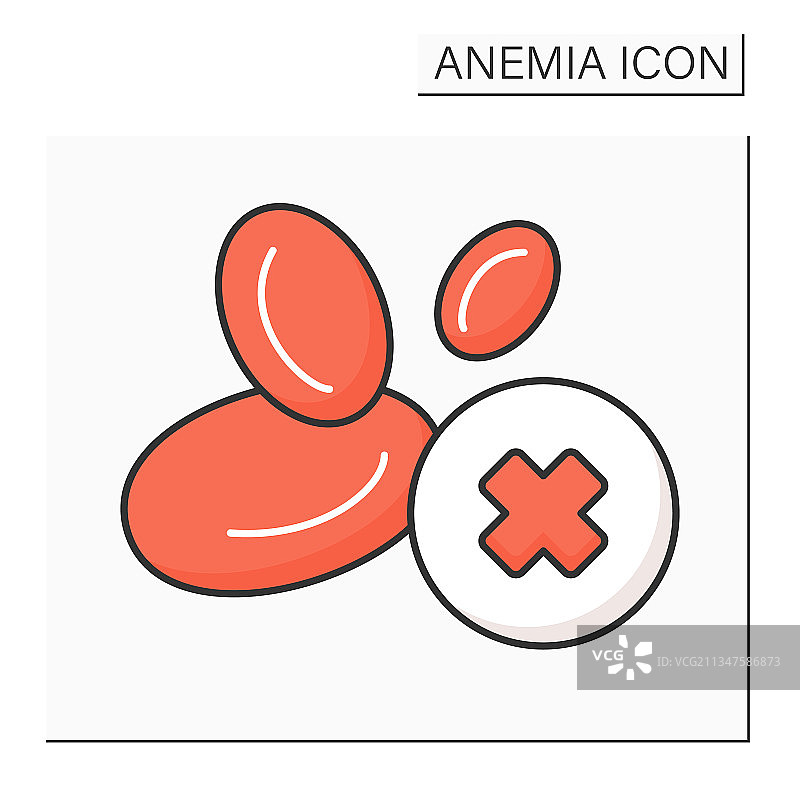 贫血彩色图标图片素材