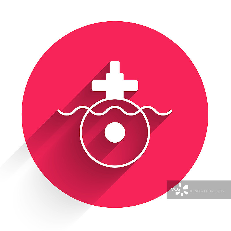 带长阴影的白色潜艇图标图片素材