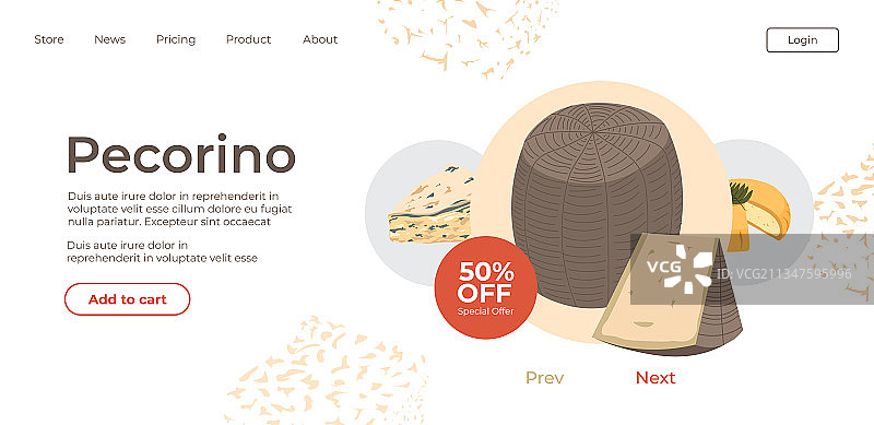 网店出售的意大利佩科里诺奶酪图片素材