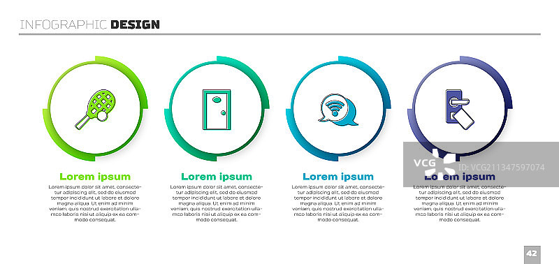 带球网球拍、酒店门和Wi-Fi图片素材
