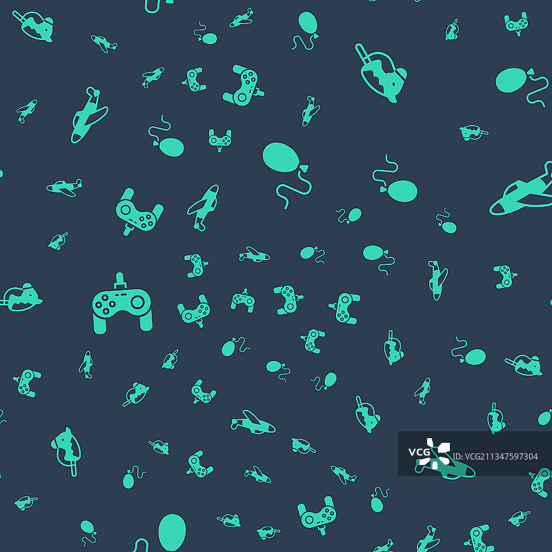 气球、玩具马、游戏手柄与飞机图片素材