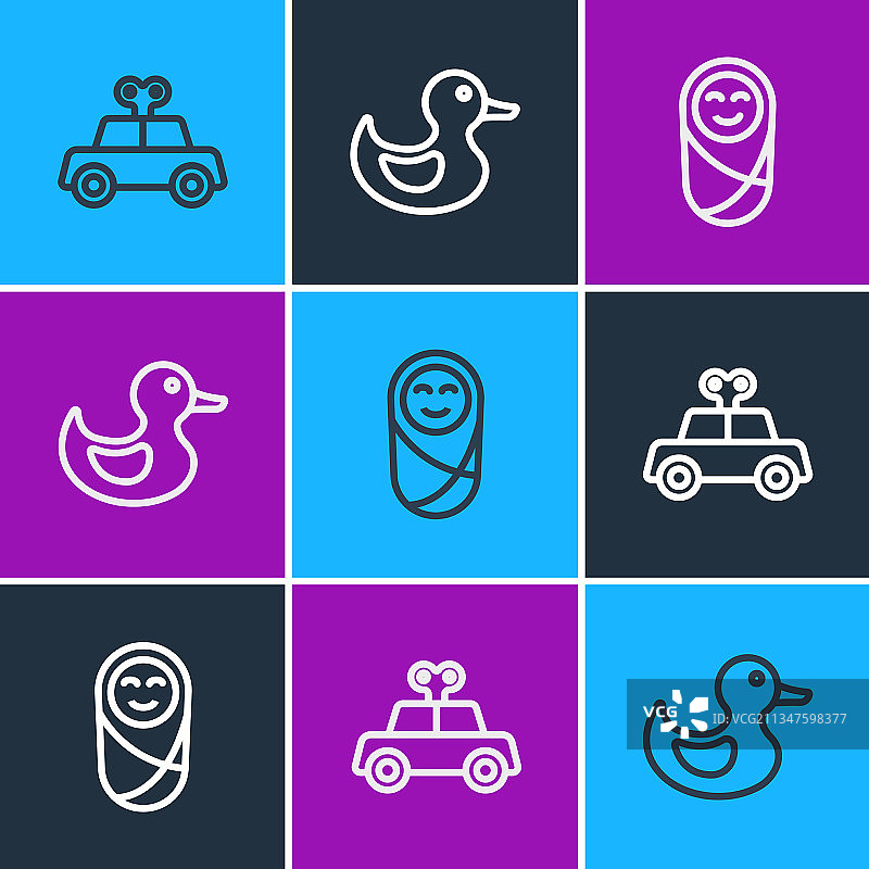 玩具车新生儿襁褓套装图片素材