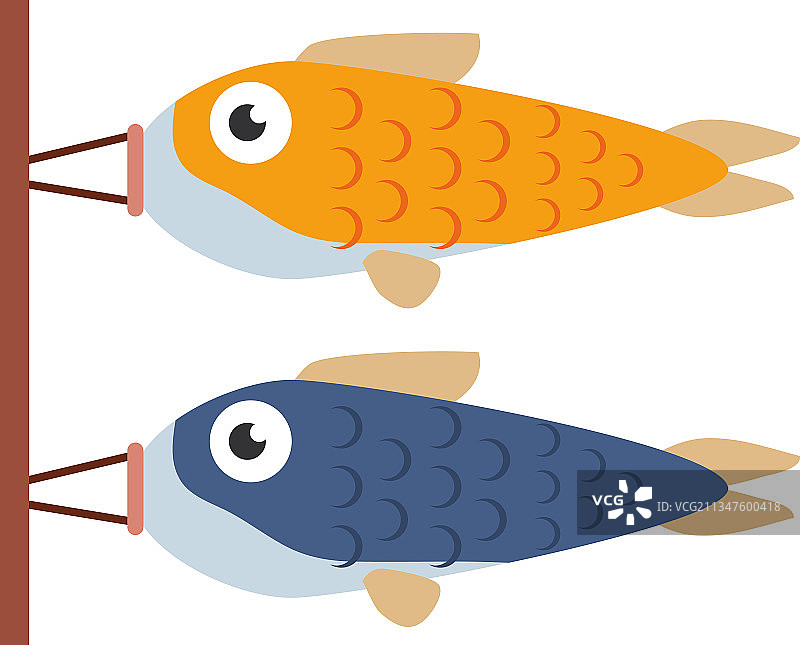 日式鲤鱼旗图标图片素材