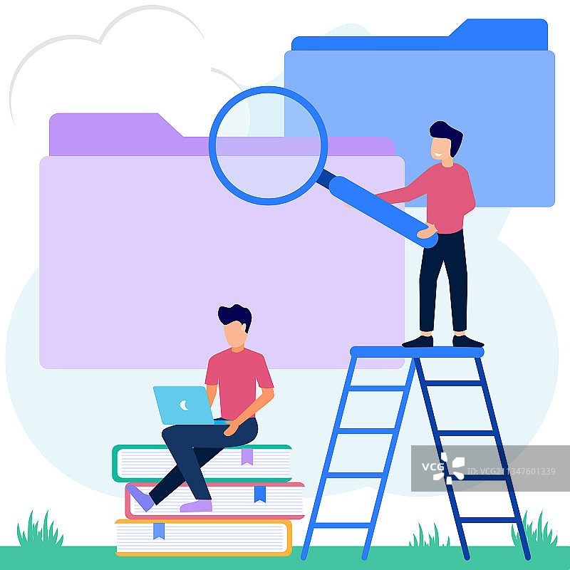 卡通人物文件资料图片素材