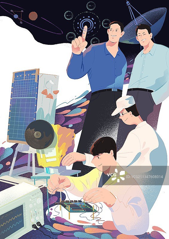 探索宇宙的科学家图片素材