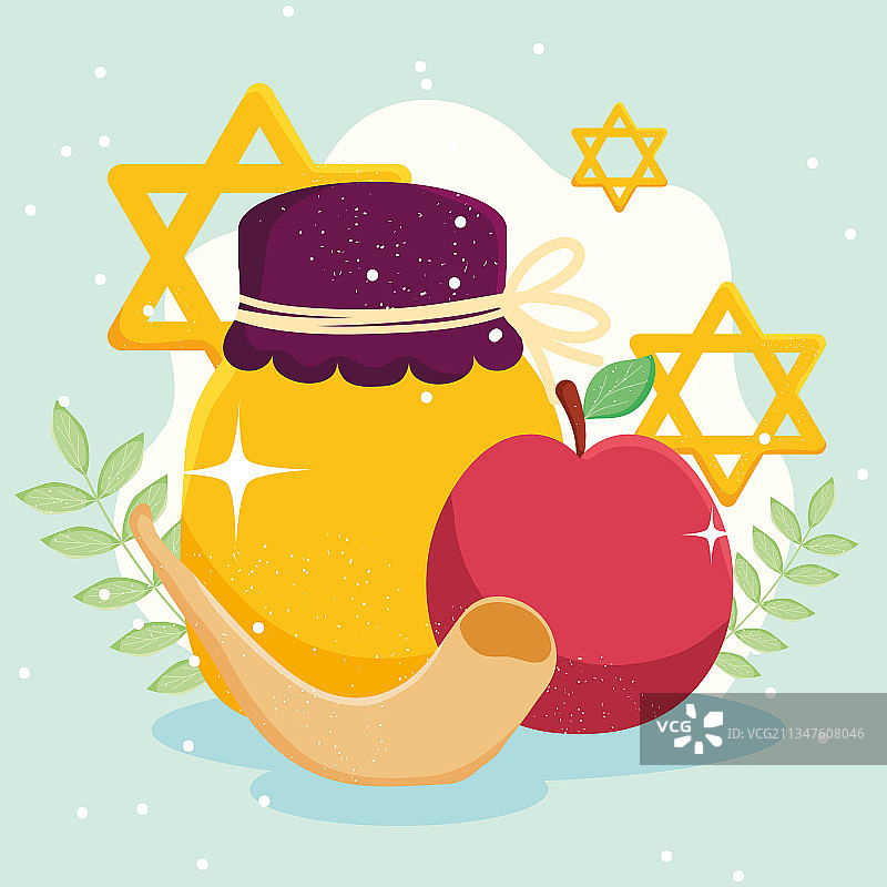 星星和蜂蜜罐图片素材