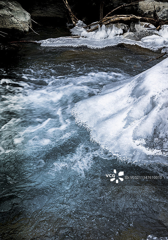 川西阿坝州熊猫大道之冬图片素材