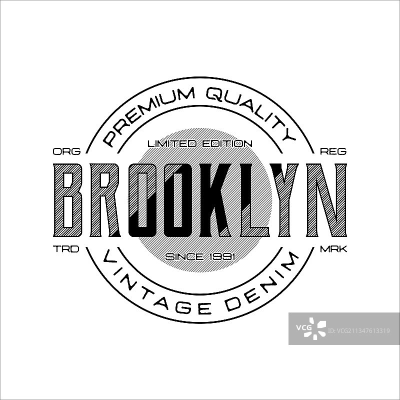 布鲁克林优质简约复古标志图片素材
