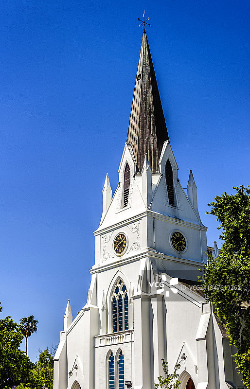 非洲南非开普敦郊区的法式小镇——斯泰伦博斯图片素材