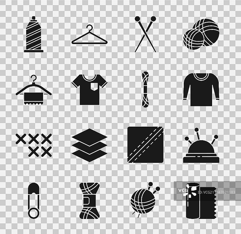 纺织面料卷、针床和针图片素材