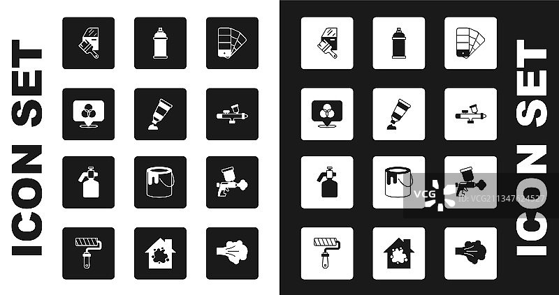 带颜色的调色板和颜料管RGB图片素材