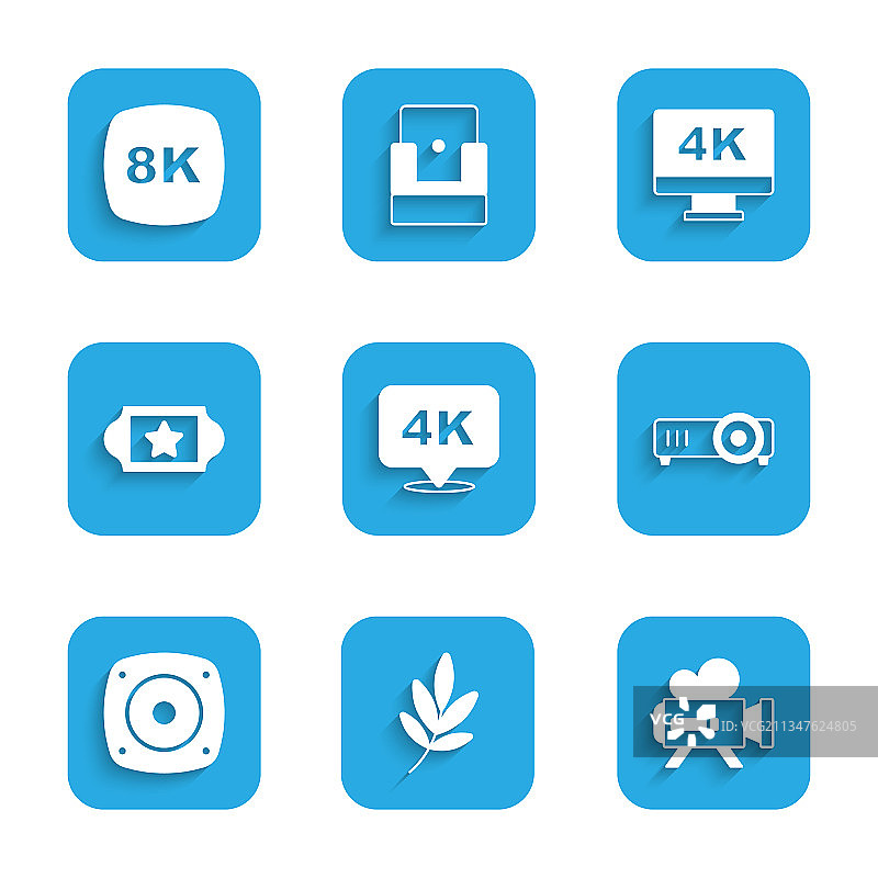 4K超高清电影奖杯复古电影摄影机素材图片素材