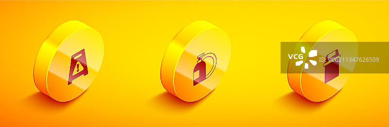 2.5D湿地板洗碗液瓶设置图片素材