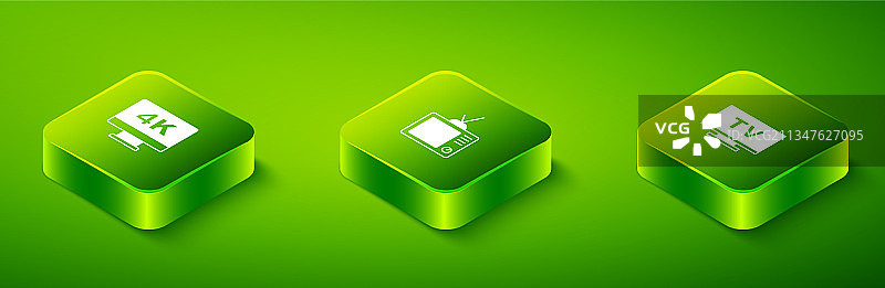 2.5D复古电视智能电视屏幕组合图片素材