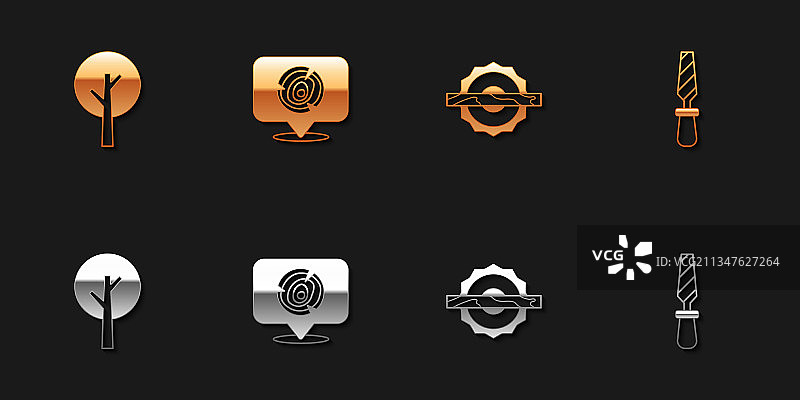 树木、木材、电锯素材图片素材