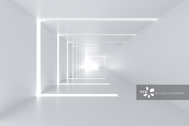简洁室内空间和线条，三维图形图片素材