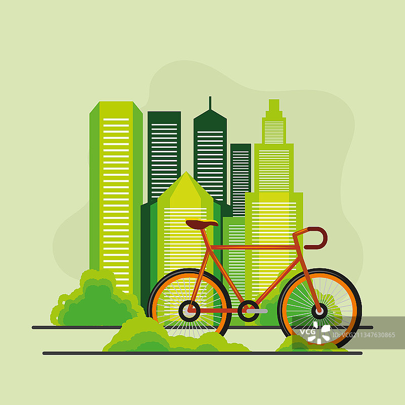 世界无车日：城市与自行车图片素材