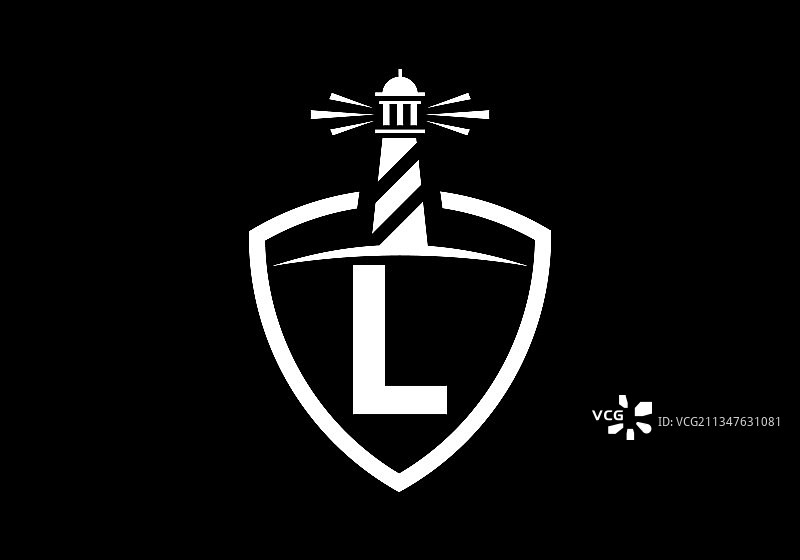 盾牌首字母L花押字图片素材