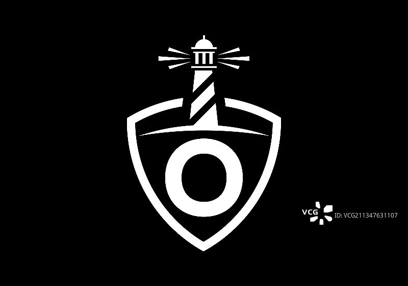 盾牌字母O首字母组合标志图片素材