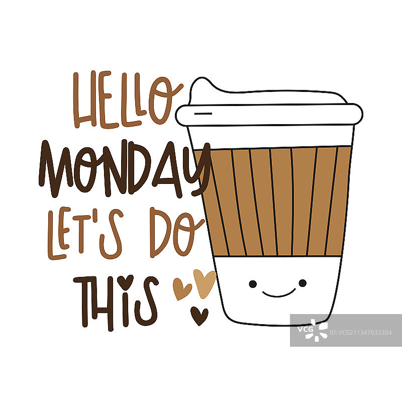 你好，周一，让我们开始吧 - 励志标语图片素材