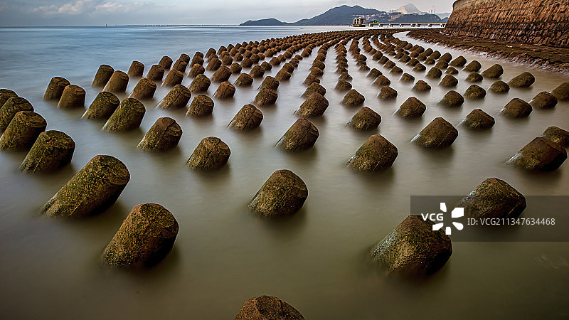 洞头防浪堤图片素材