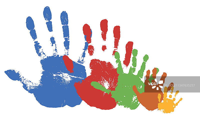 大手印小手印家庭纹理图片素材