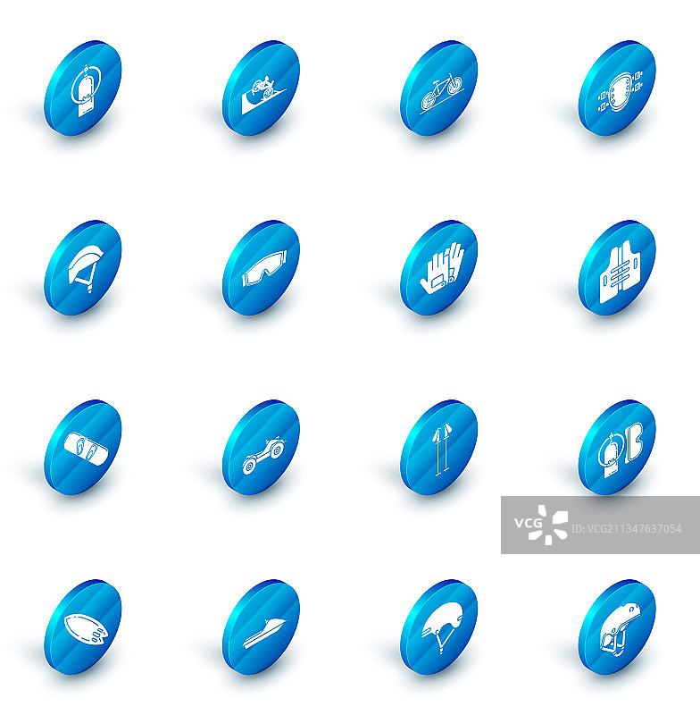 街头坡道上的自行车、护膝和头盔组合图片素材