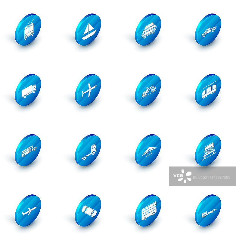 游艇帆船或帆船汽车轿车套装图片素材