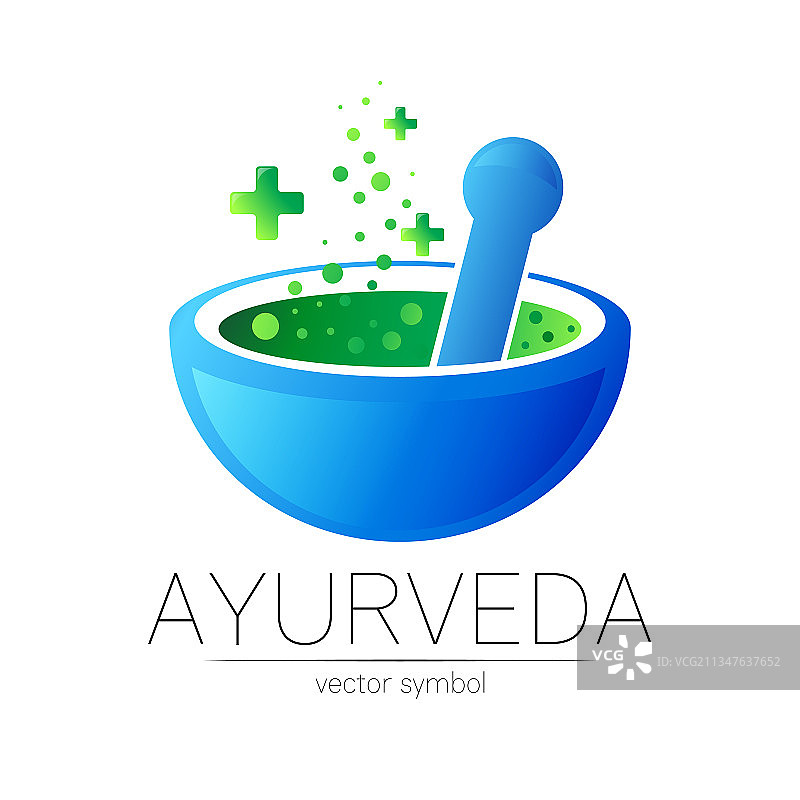 阿育吠陀创意标志或符号图片素材
