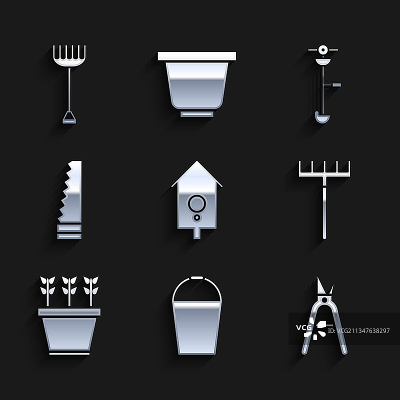 复古挂钟园艺手工套装图片素材