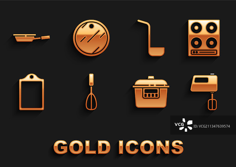 厨房用具、打蛋器、燃气灶与电动搅拌机图片素材