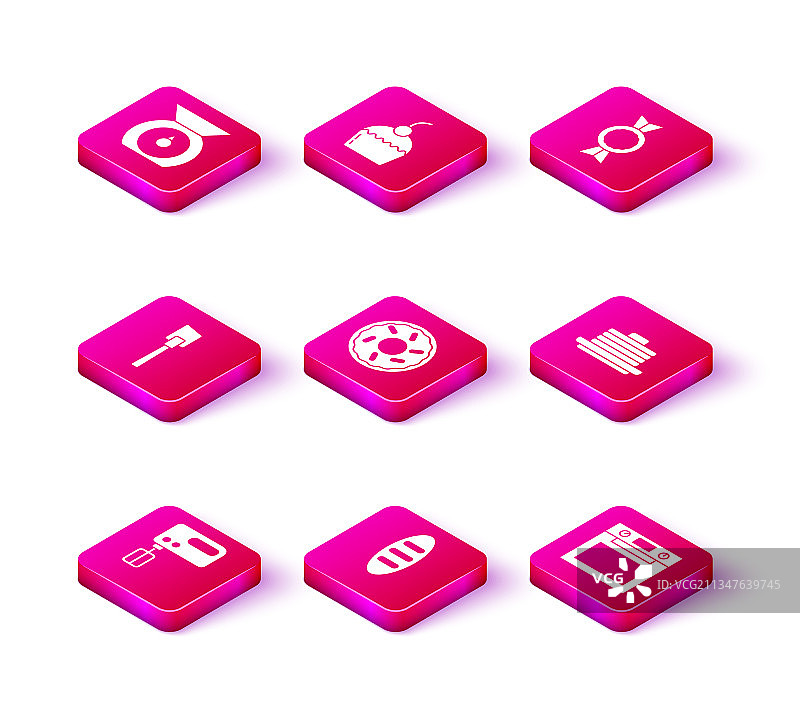 电动搅拌器面包吐司刮刀甜甜圈套装图片素材