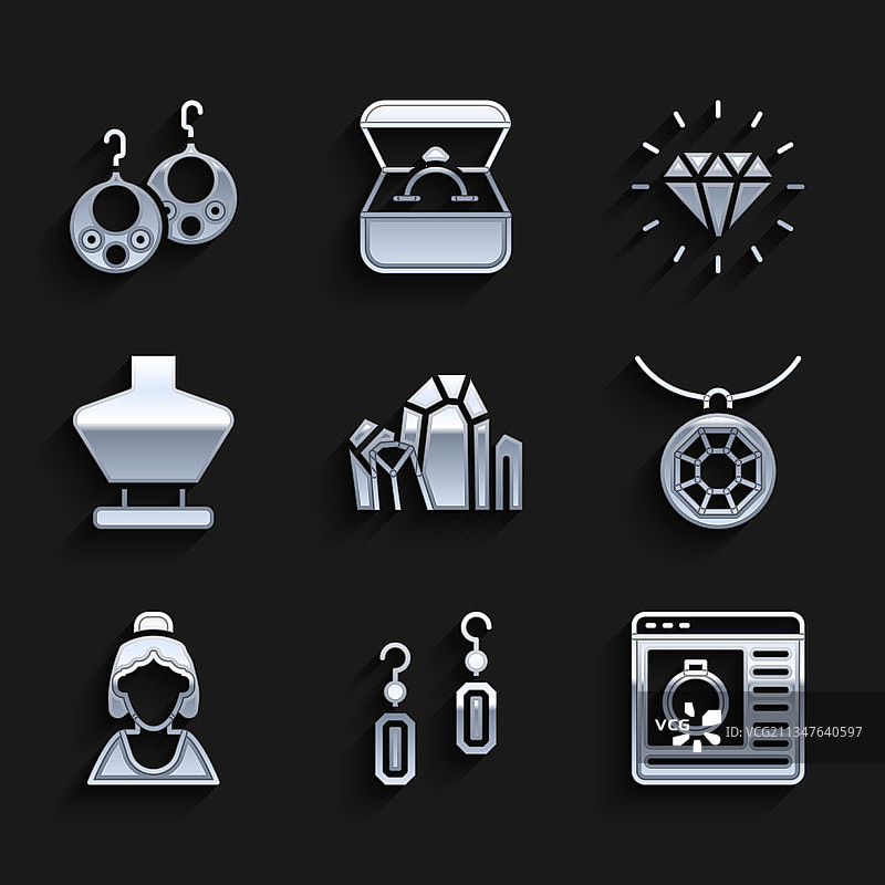 宝石耳环珠宝在线购物图片素材