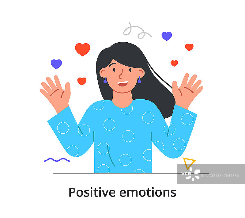 恋爱中微笑的女人在挥手图片素材