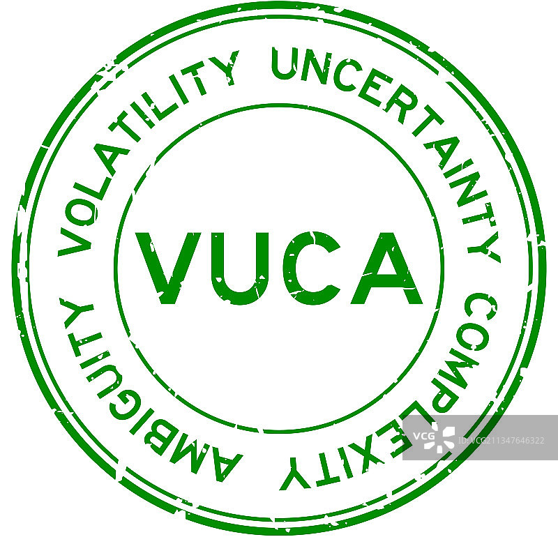 绿色复古风VUCA缩写波动性图片素材