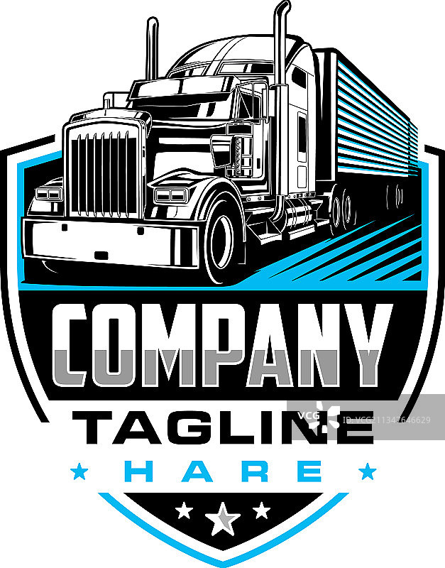 半挂车卡车标志图片素材