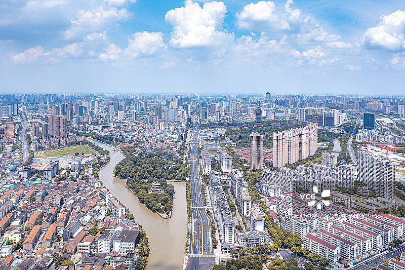 常州市运河航拍图片素材