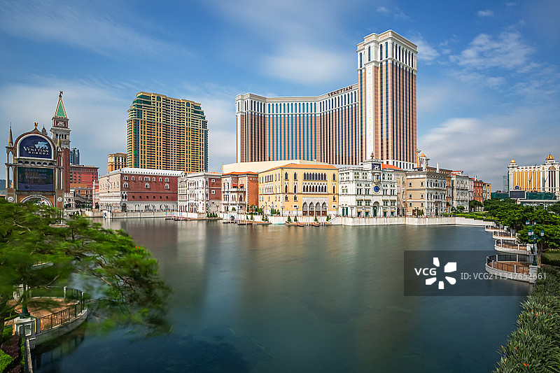 中国澳门特别行政区凼仔岛威尼斯酒店建筑风光图片素材