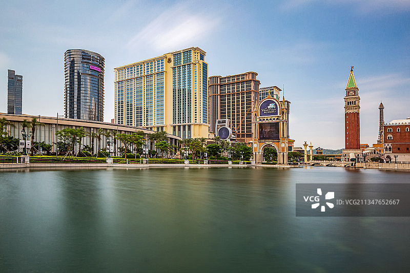 中国澳门特别行政区凼仔岛威尼斯酒店建筑风光图片素材