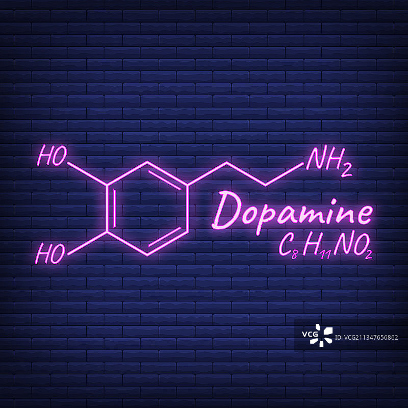 人类激素多巴胺概念化学骨架图片素材