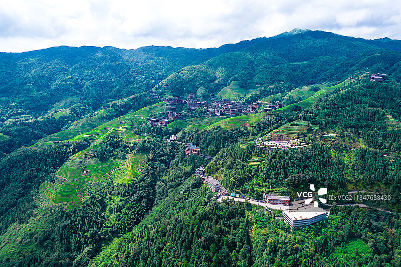 桂林龙胜龙脊风景区航拍图片素材